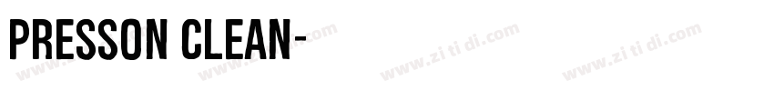 Presson Clean字体转换
